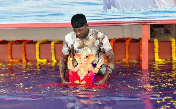खासदार संजय दिना पाटील आणि नगरसेविका राजोल संजय पाटील यांचा पुढाकार : कृत्रिम तलावामुळे भांडुपमध्ये गणरायांचे विसर्जन सुलभ